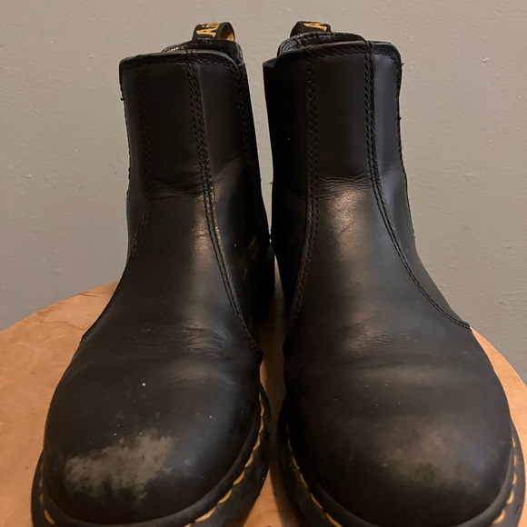 Dr. Martens Chelsea Black Leather Women's Boots 10